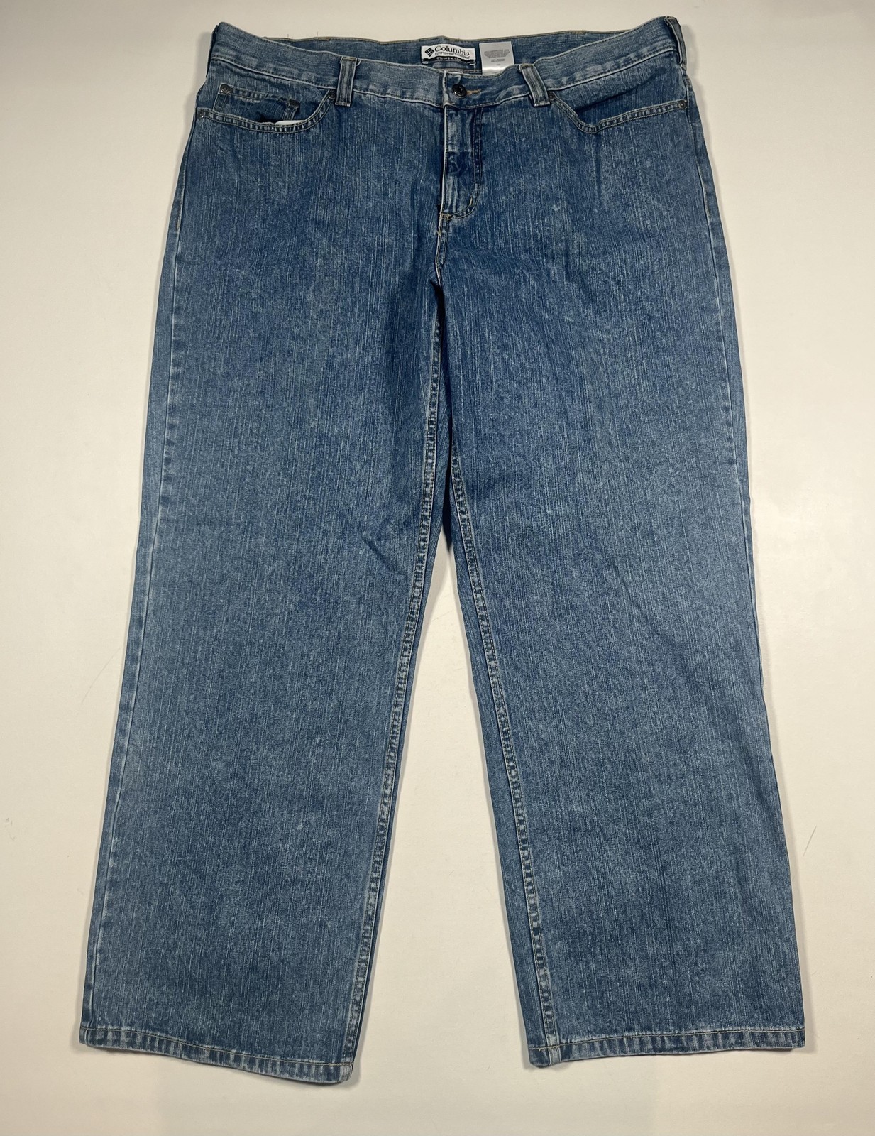 Columbia Jeans Mens 38×30 Blue Denim Straight Leg Carpenter Workwear Outdoor