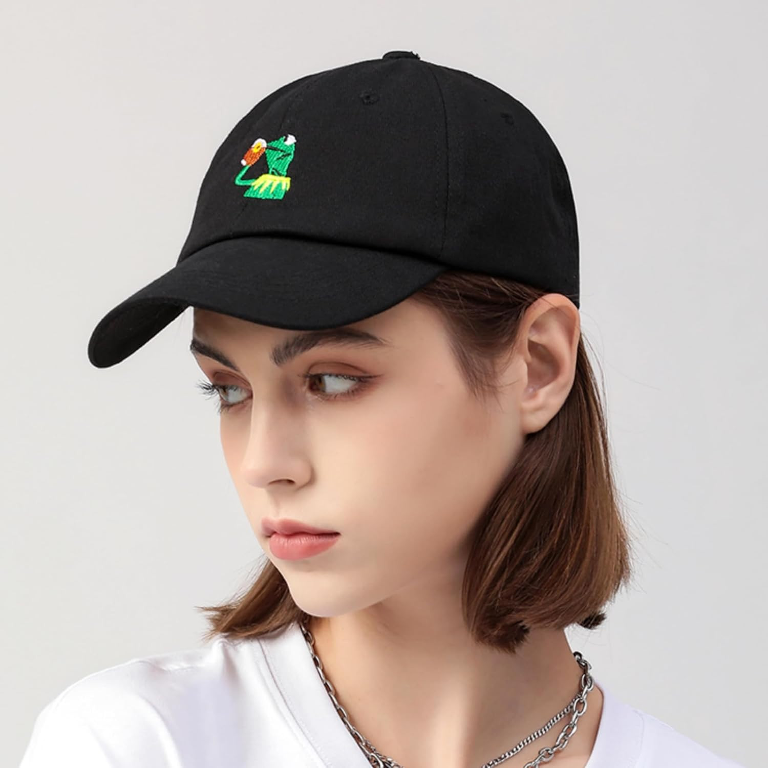 Adjustable Kermit the Frog Embroidered Baseball Cap – Unisex Classic Dad Trucker
