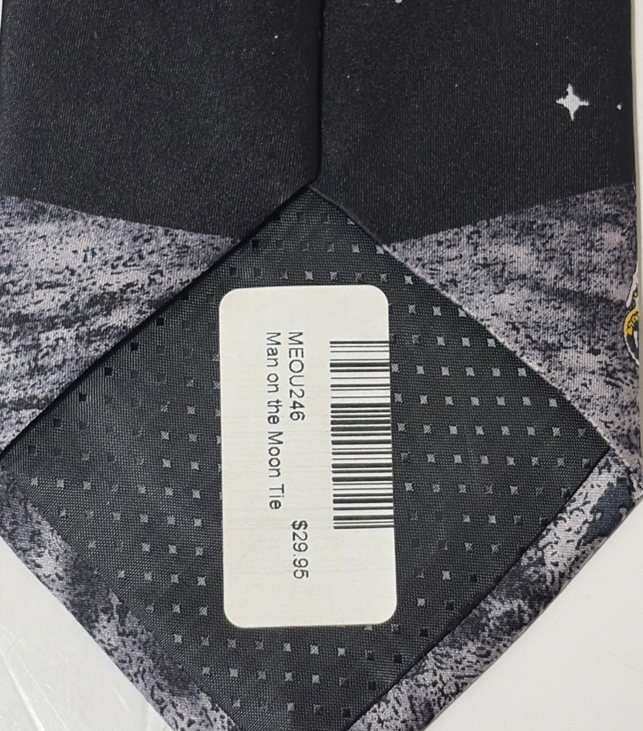 Museum Artifacts Neck Tie Man On The Moon Hand Made All Silk New With Tags
