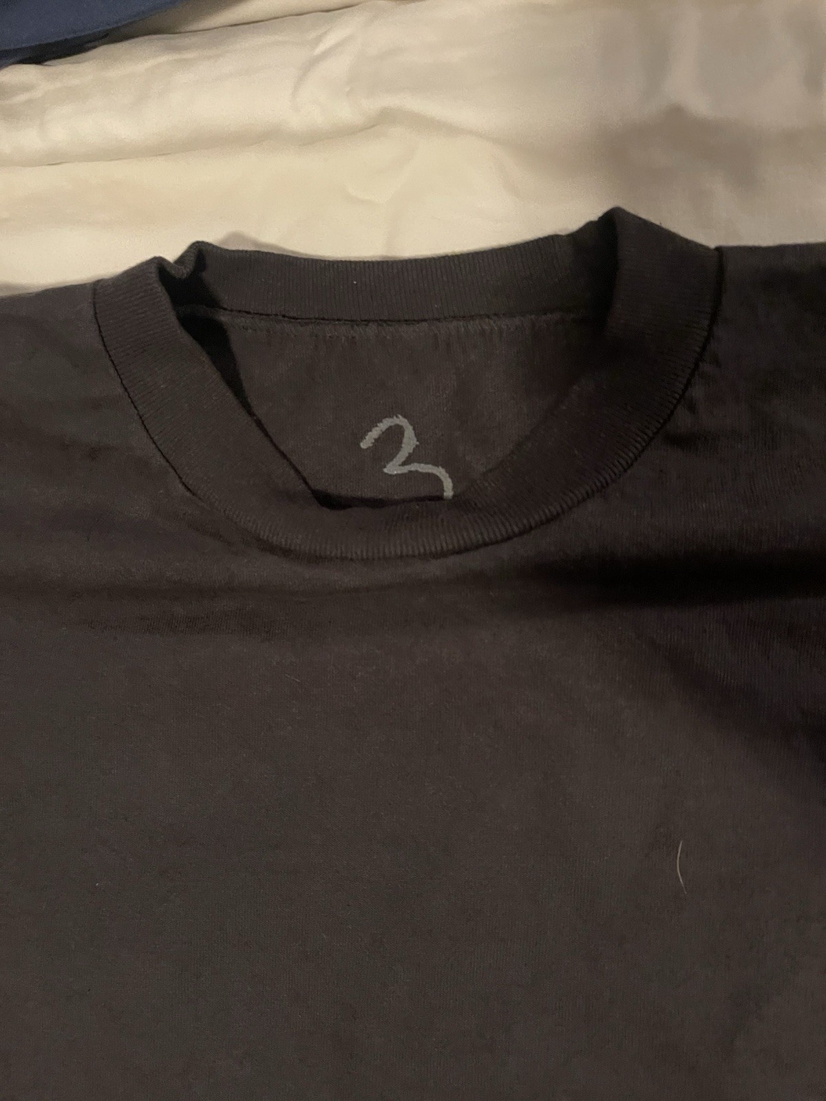 Yeezy Men’s Size 3 Black Crew Neck Short Sleeve Graphic Print Number 1 T-Shirt