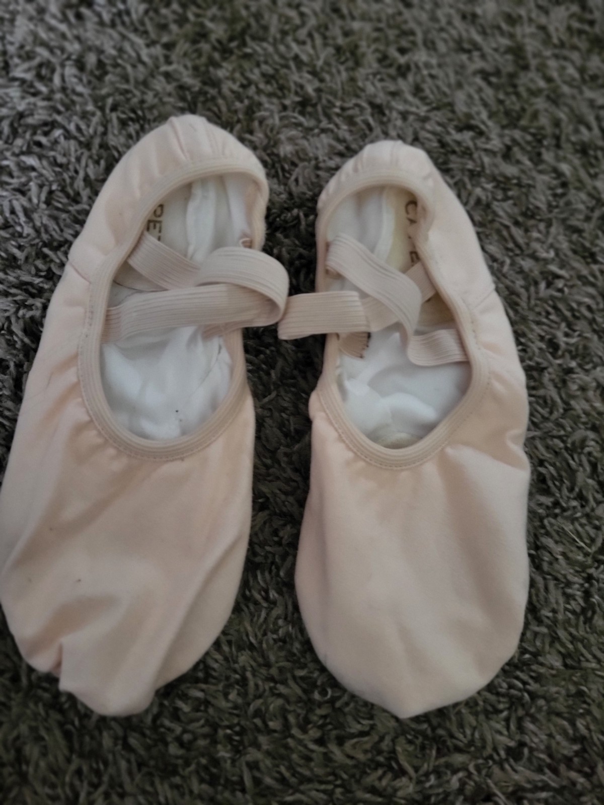 Dance Shoes Ballet Slippers And Cougars. Pink Ballet Sz 10.5W. Tan Baton Sz 26