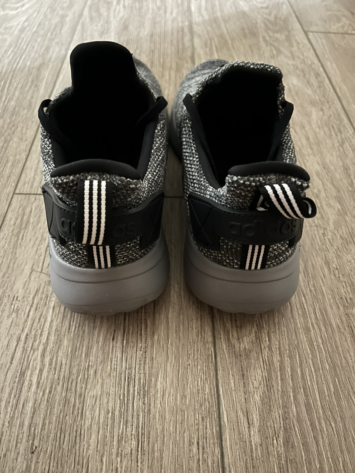Adidas Cloudfoam Lite Racer Adapt 4.0 Mens 11 Grey Black Running Shoes EG3749