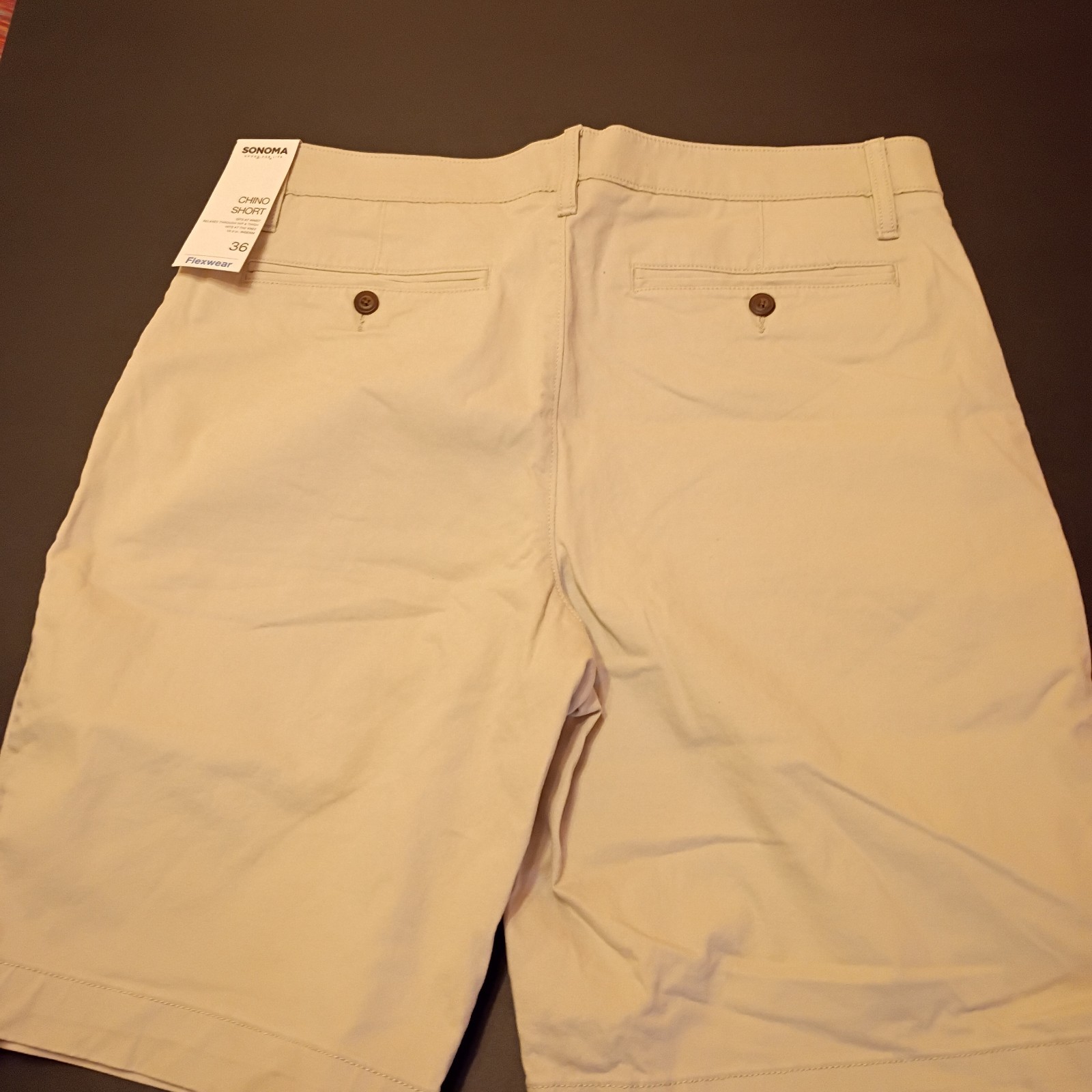 Sz 36 Mens Sonoma flexwear shorts Chino Khaki Knee Length $44