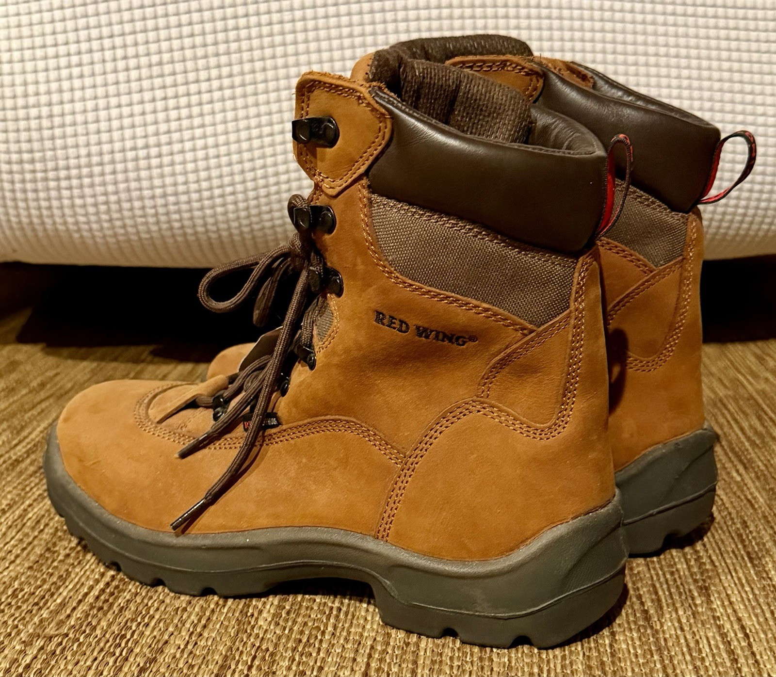 New Men’s 4485 Red Wing Brown Leather Waterproof Steel Toe Work Boots – 9.5