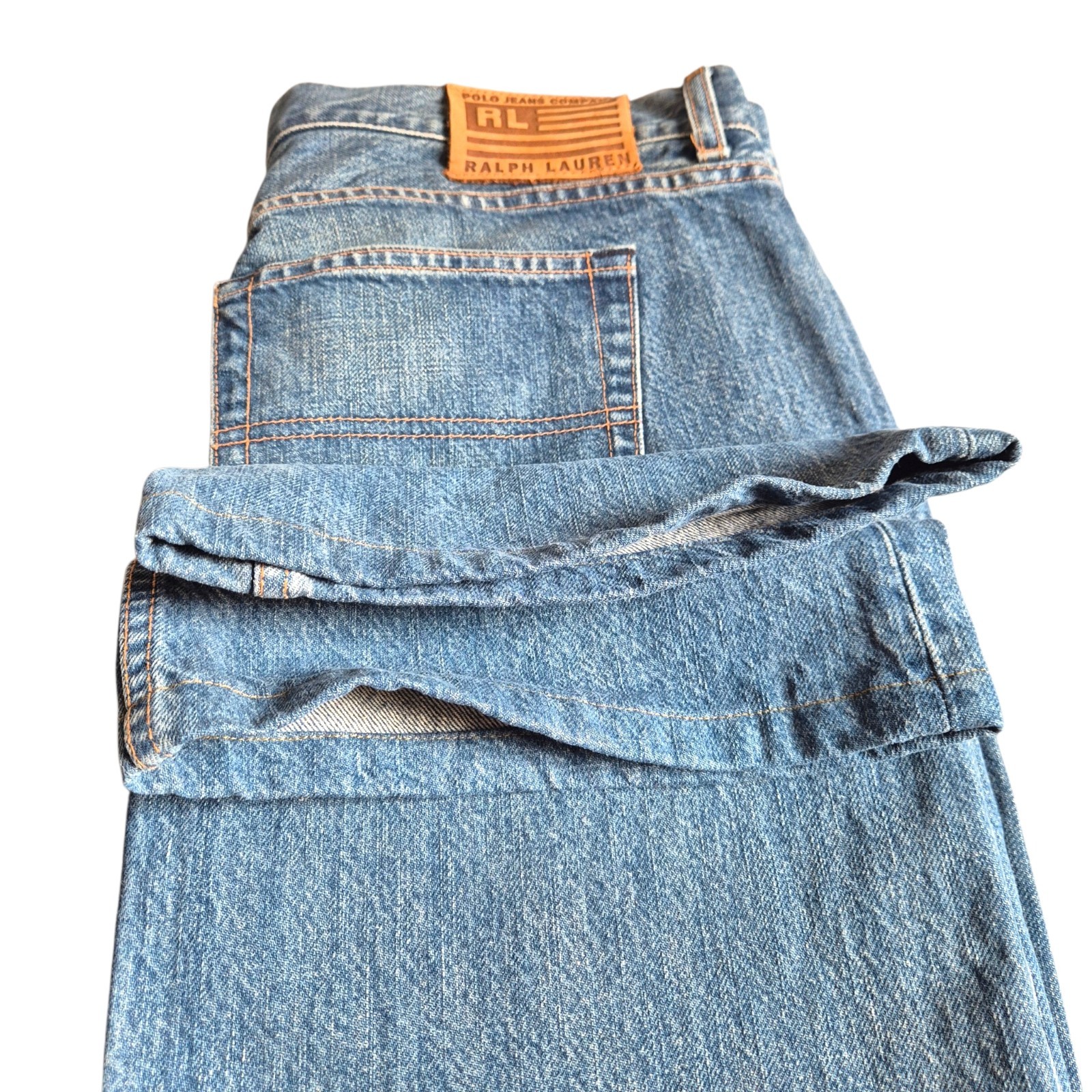 Polo Jeans Co Ralph Lauren Colton Jeans Mens W36 L32 Blue Straight Bootcut Denim