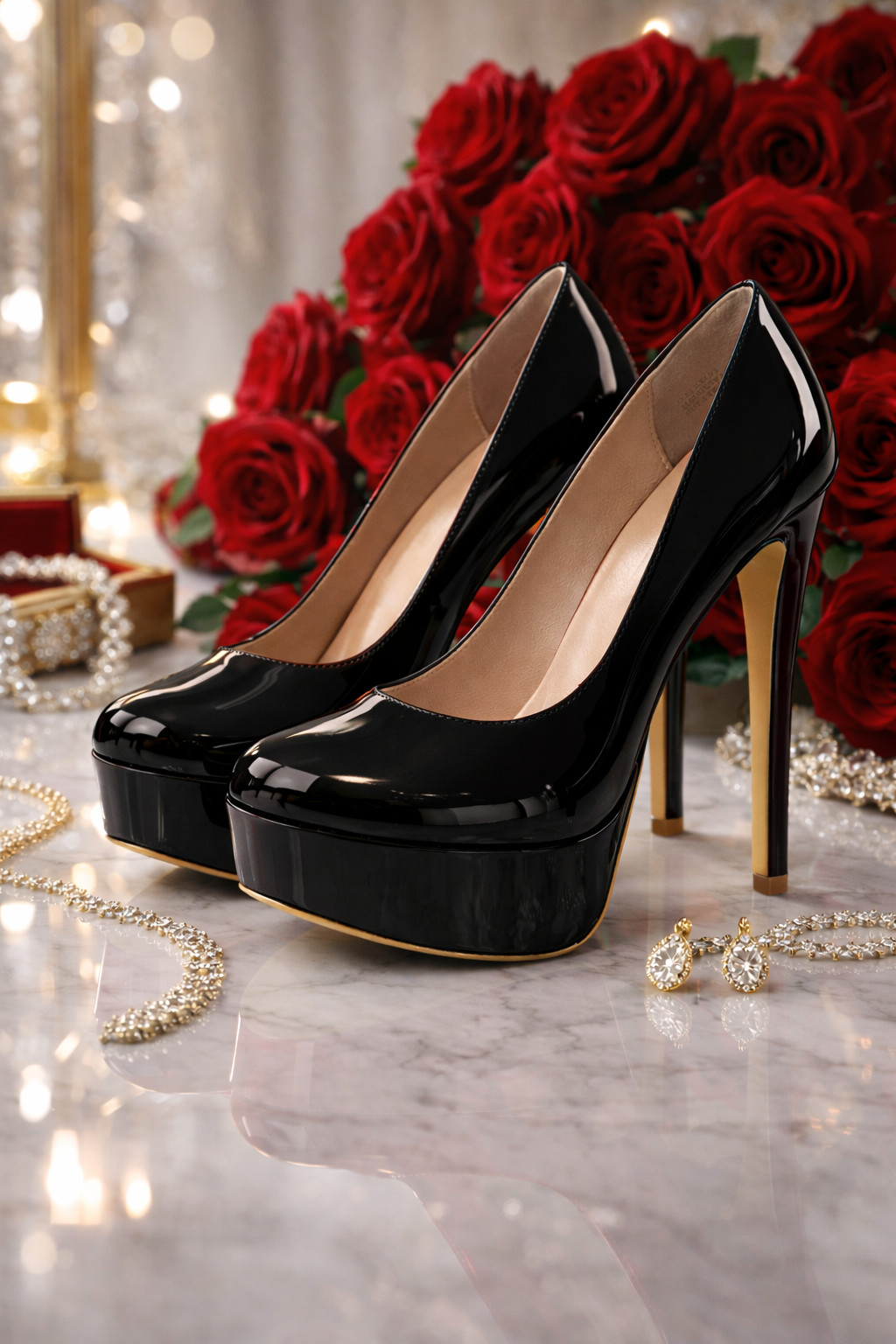 The Black Patent Heartbreaker Heels 🔥✨