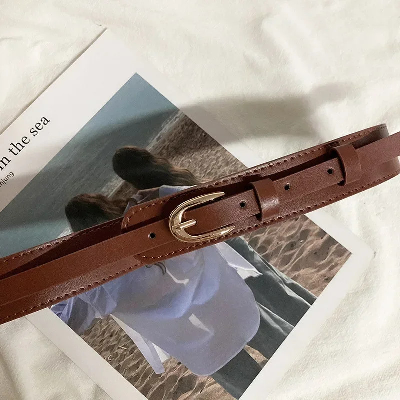 Women’s PU Waist Belt Solid Color Decorative Coat Belt