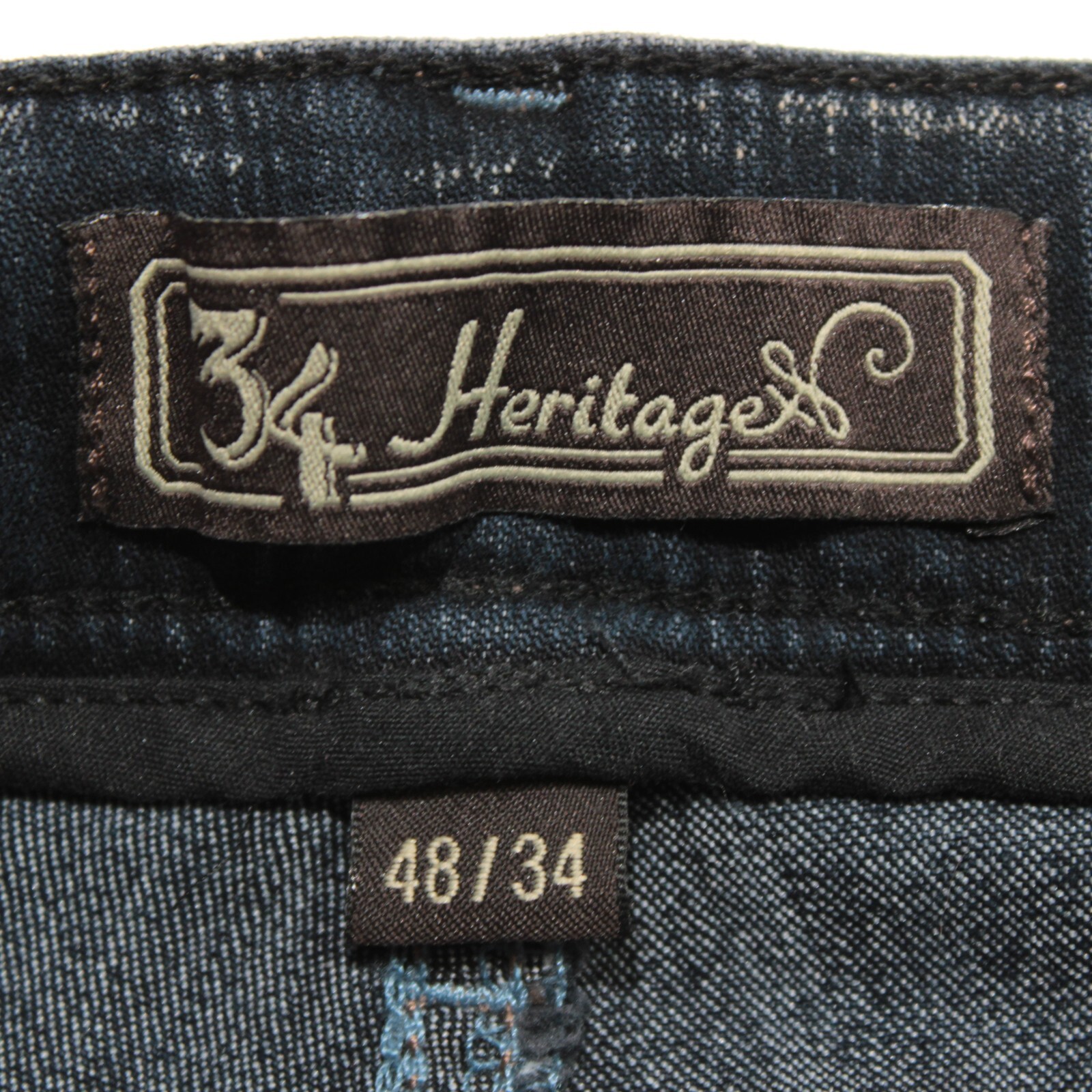 34 Heritage Cotton Blend Charisma Five Pocket Jeans Size 48 x 34 Blue Denim