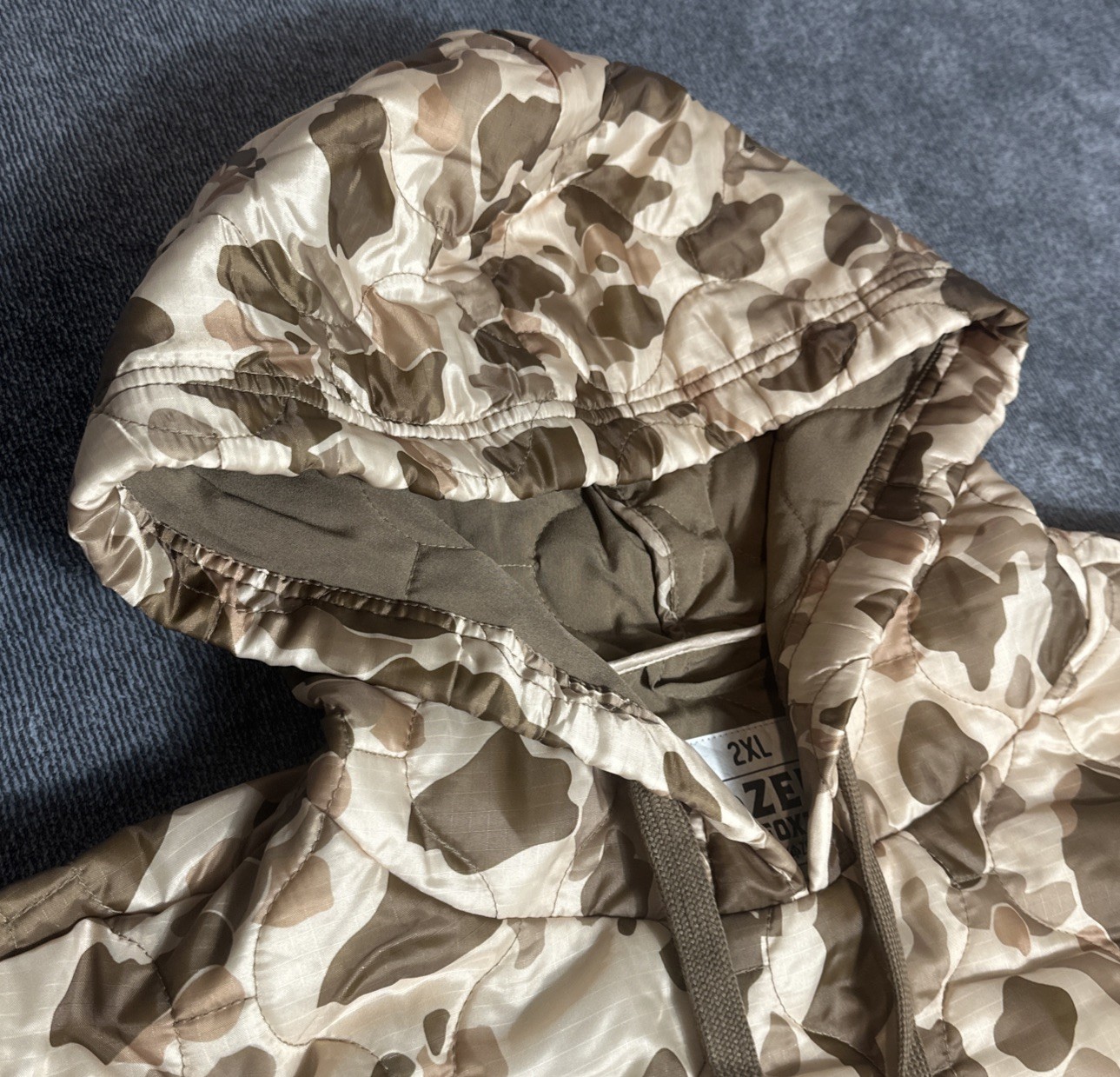 Zero Foxtrot Woobie Pullover Hoodie Mens 2XL FROGSKIN BEACH PTO Kangaroo Pocket