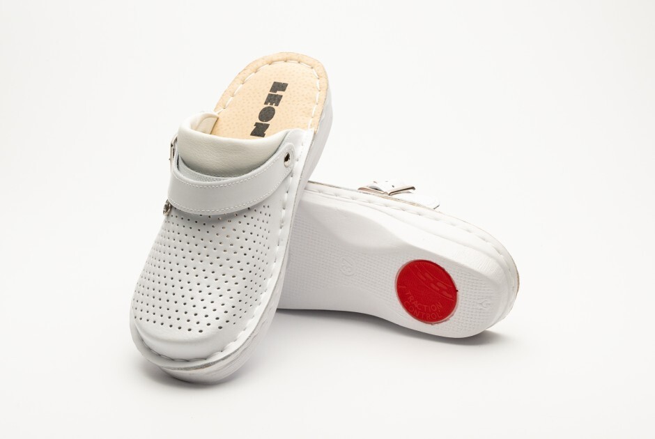 LEON V202 Unisex Medical Clogs Genuine Leather Shoes Comfort Breathable Non-Slip