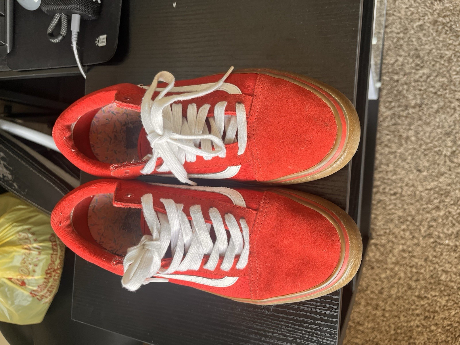 Vans Old Skool Pro Suede Red Gum Sole Size 10