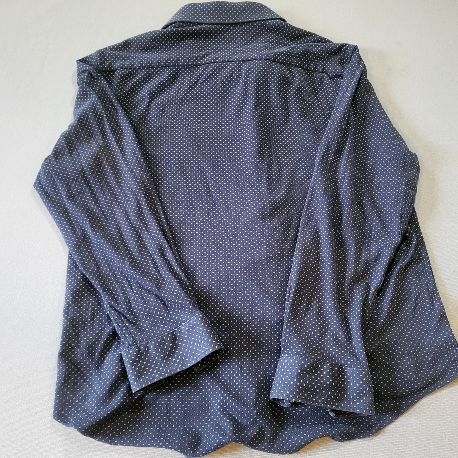 Michael Kors Slim Fit Blue Shirt Patterned Mens XL Button Down