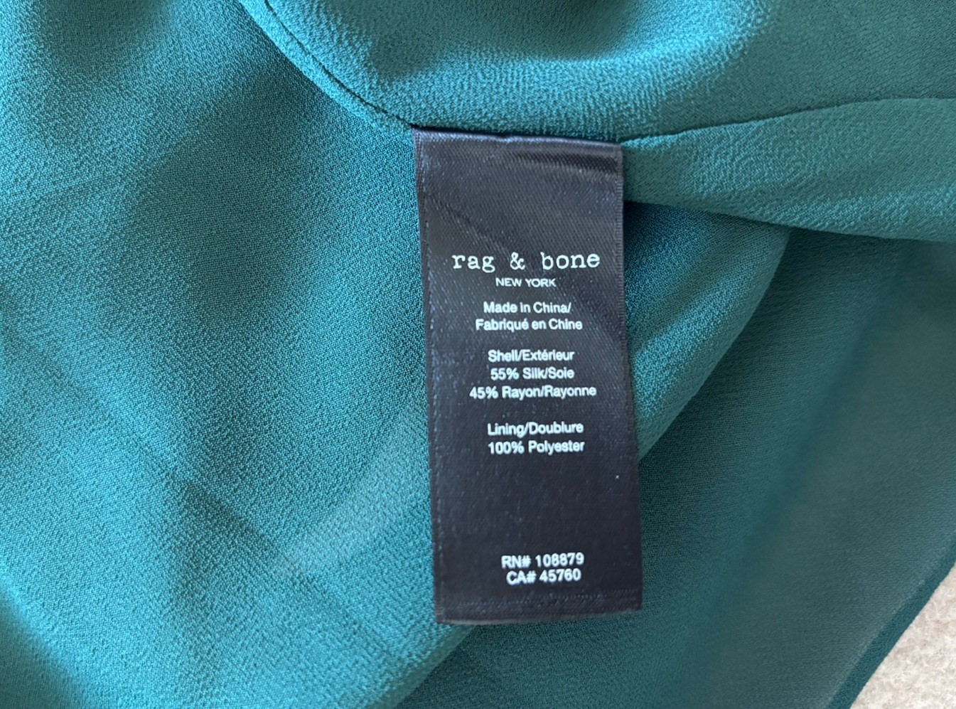 Rag and Bone Larissa Maxi Silk Slip Dress in Green Multi Size: 00