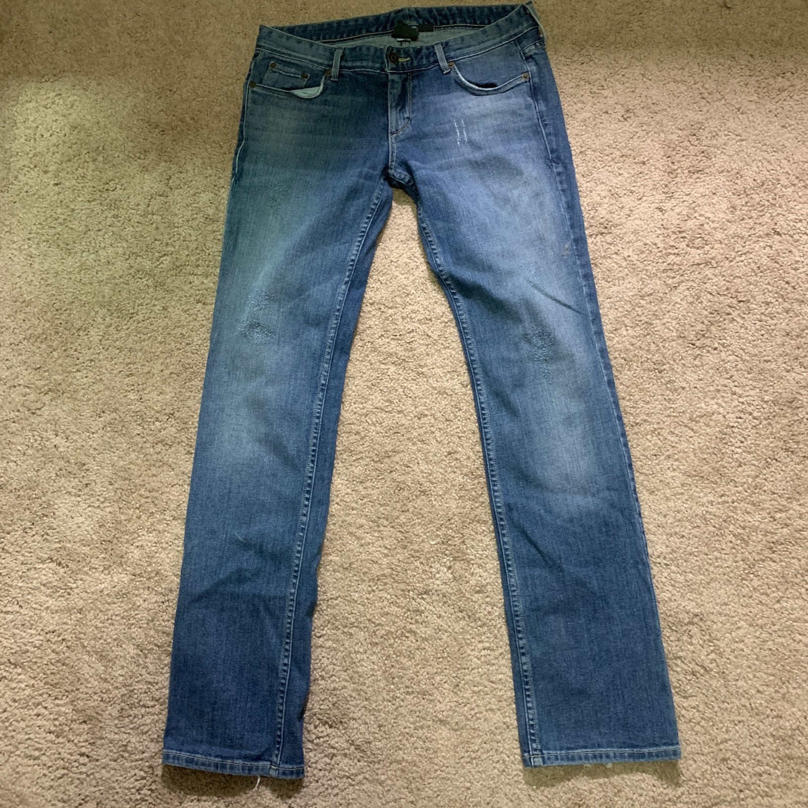 Armani Exchange A|X Jeans Mens 8R (32×32) J57 Straight Leg Denim Distressed
