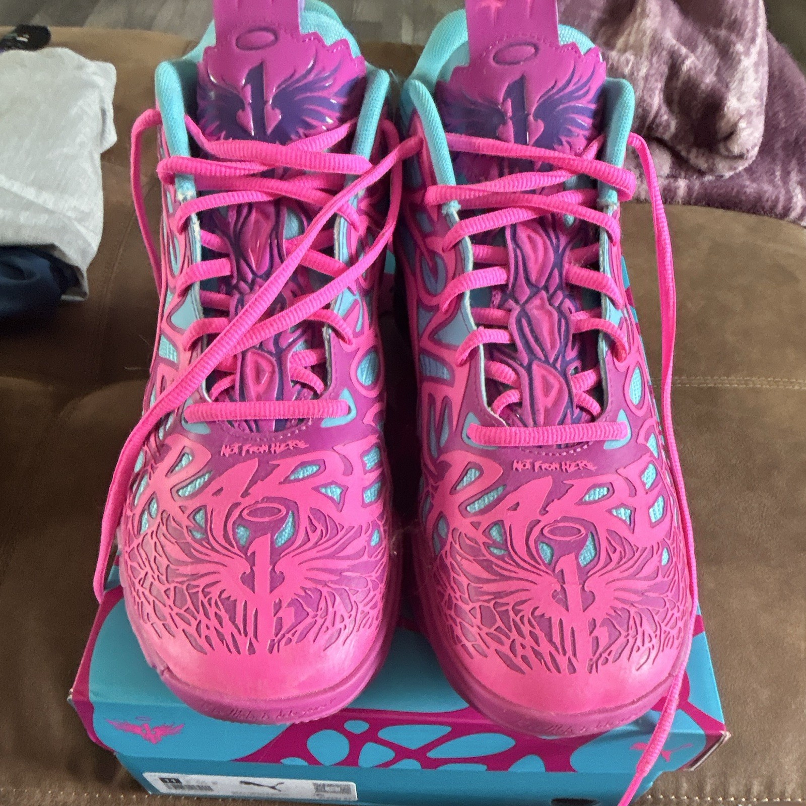 PUMA MB.04 Iridescent LaMelo Ball Mid Top Mesh Pink/Blue 310836-01