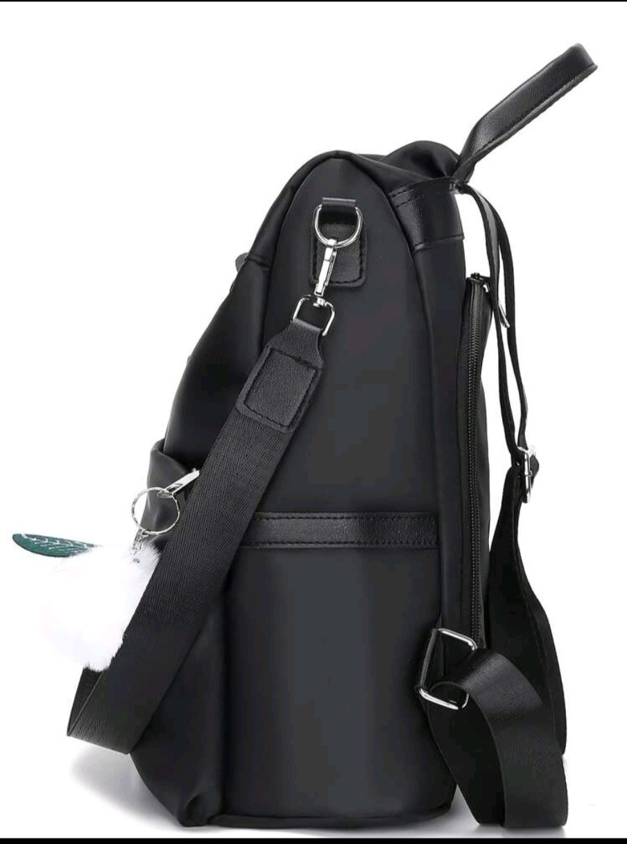 Women’s Anti-Theft Nylon Backpack Purse Waterproof Travel Shoulder Bag Black
