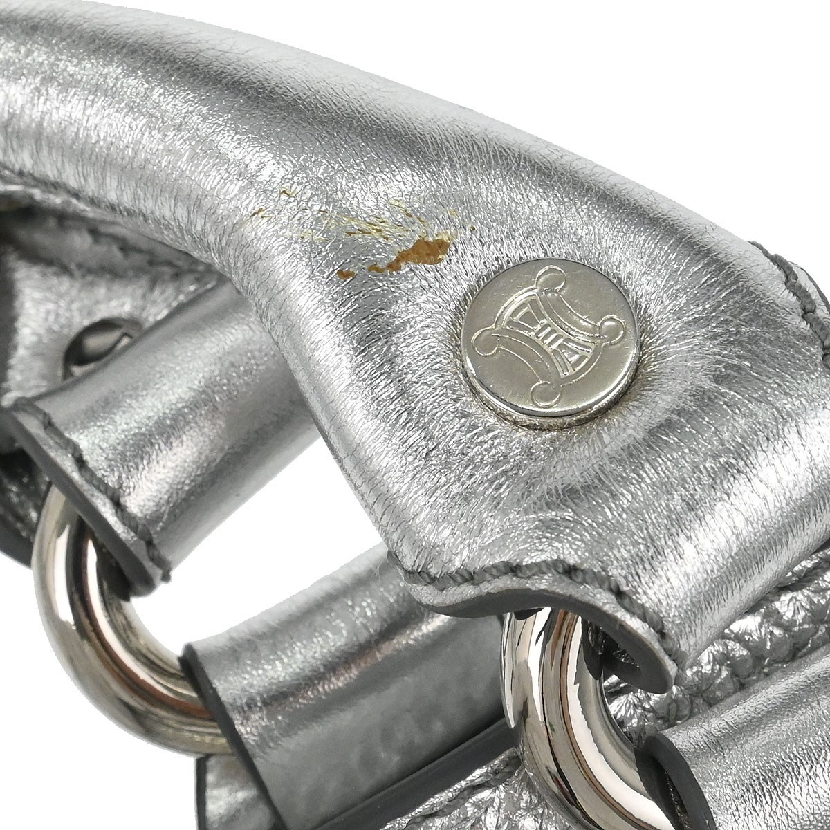 Celine Metallic Silver Leather Boogie Bag Handbag WC-BB-0038 146231