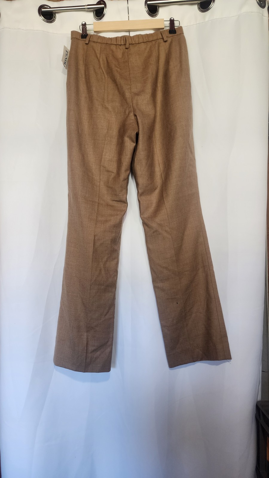 NWT Vintage Pendleton Womens 100% Wool Trouser Pants Tan Brown Sz 6 90s (B)