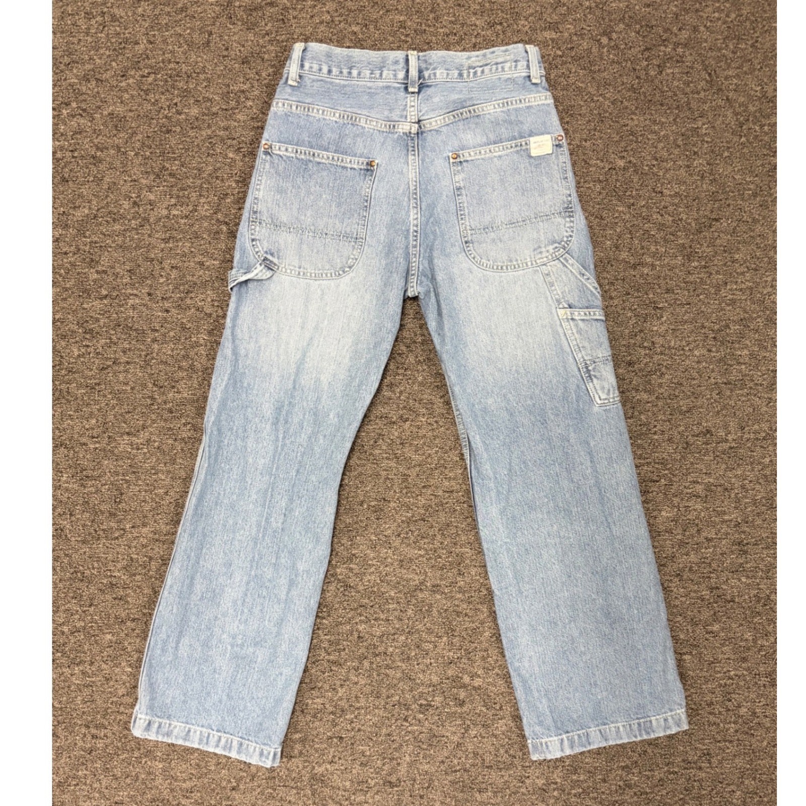 American Eagle Outfitters Worker Jeans Mens 28×30 Light Wash Carpenter Wide Leg