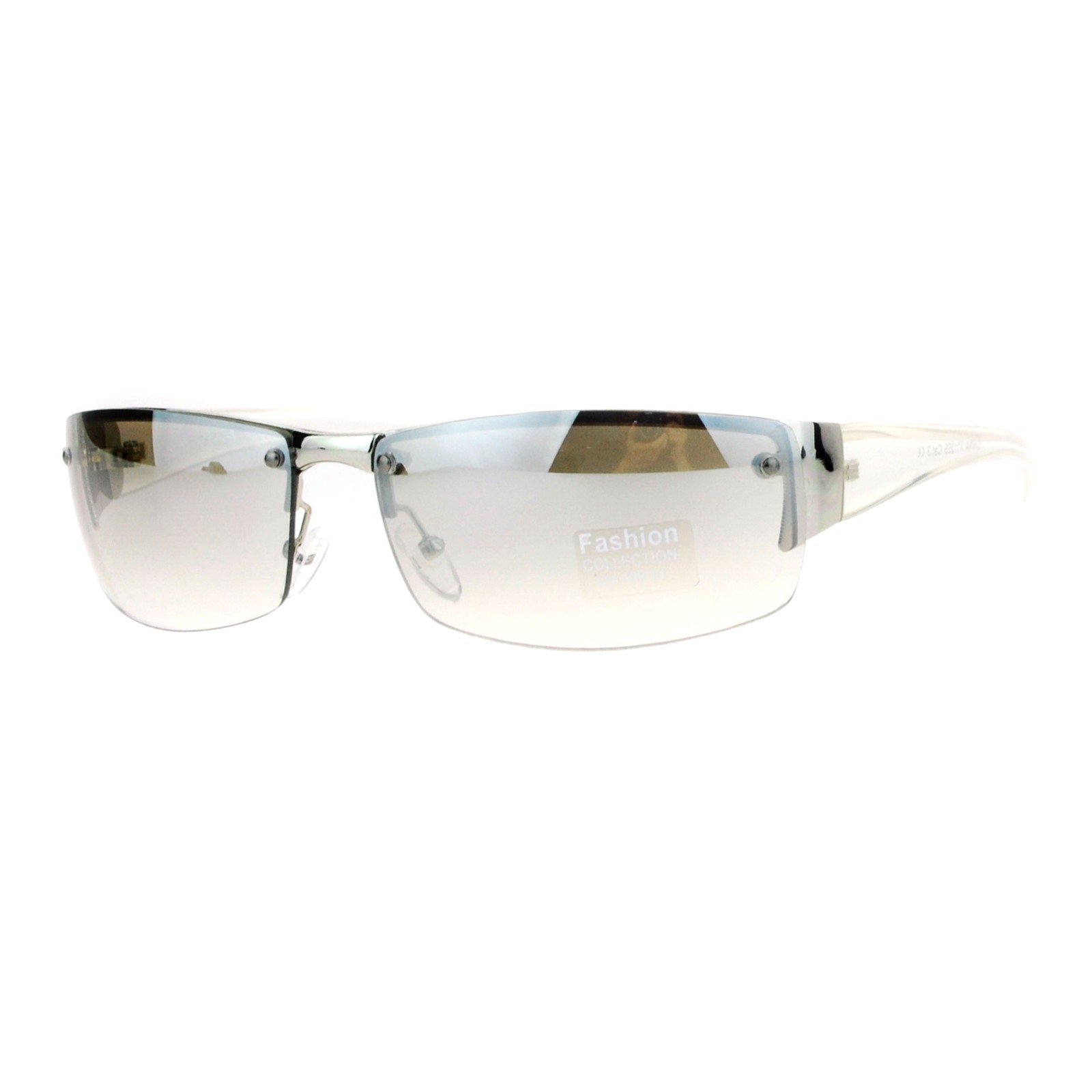 Half Rim Rimless Style Rectangular Sunglasses Unisex Classic Fashion UV 400