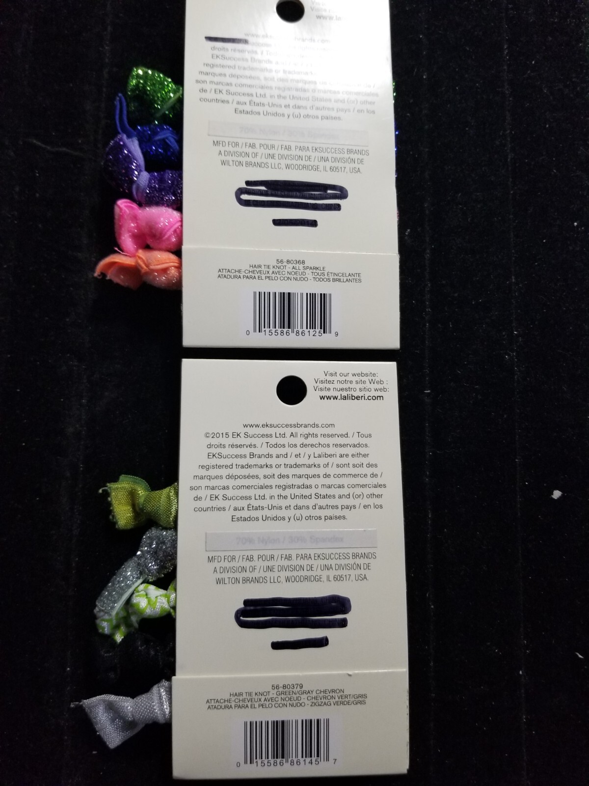 Laliberi Elastic Hair Ties Multicolor Sparkle 10 Count All Occasions Any Age