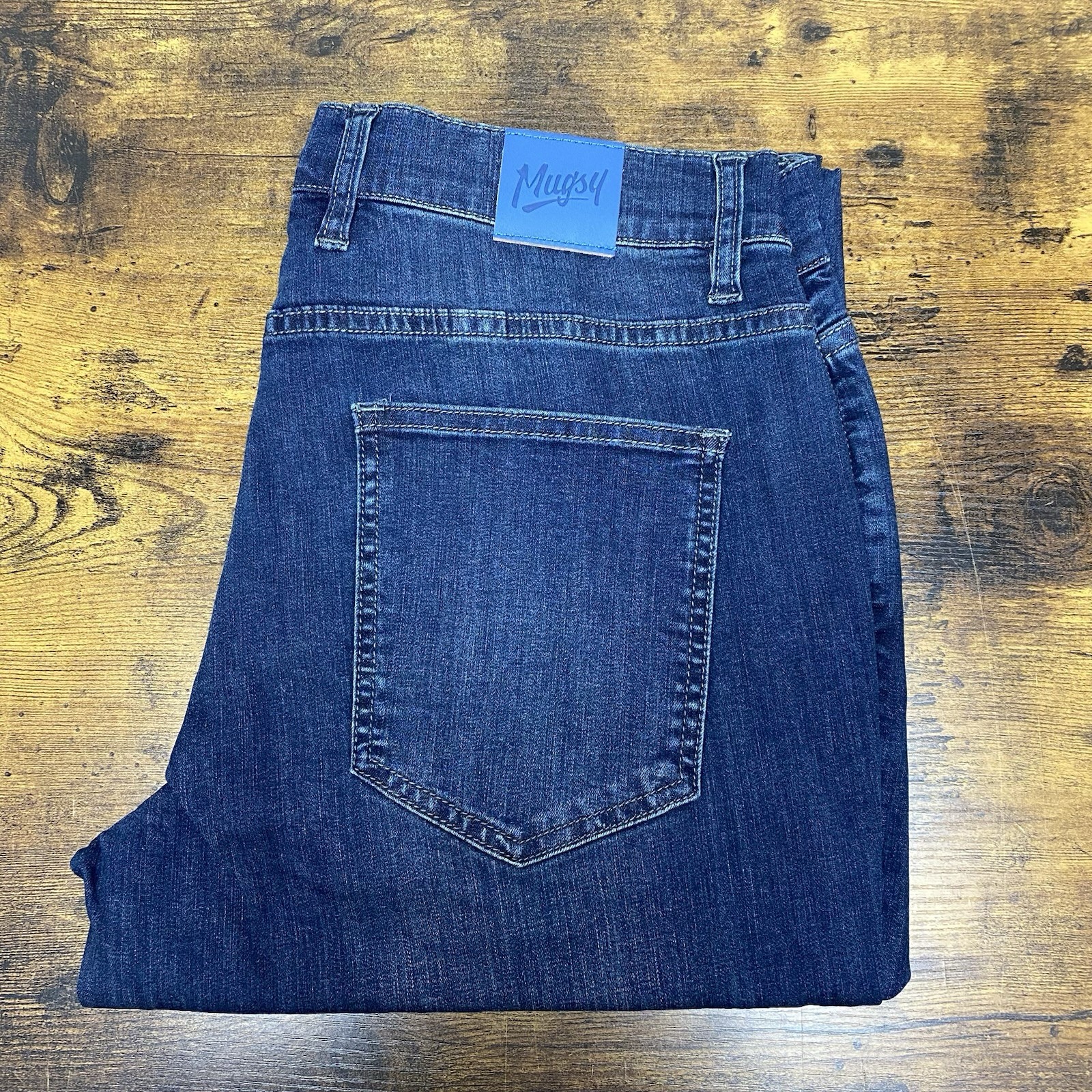Mugsy Jeans Stretch Denim Men’s 36×32 In Fultons Style, Tapered Fit – MSRP $118