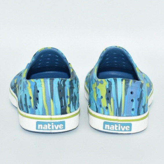 Native Miles Blue And Green Camouflage Print Unisex Toddler Comfort Shoes (C8)
