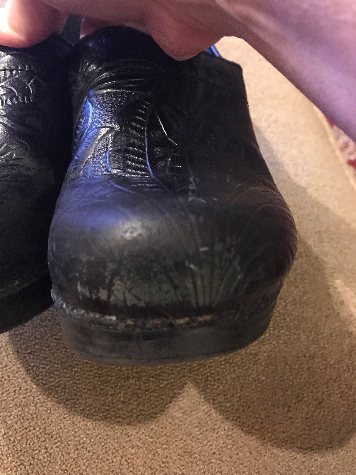 Women’s Size 38 (7.5-8) M Dansko Black Leather Professional Clog (TD)