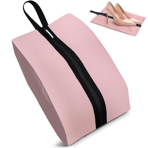 Shoe Bags for Travel Large Capacity Oxford Fabric 16.5 × 9.8 Inches Pink