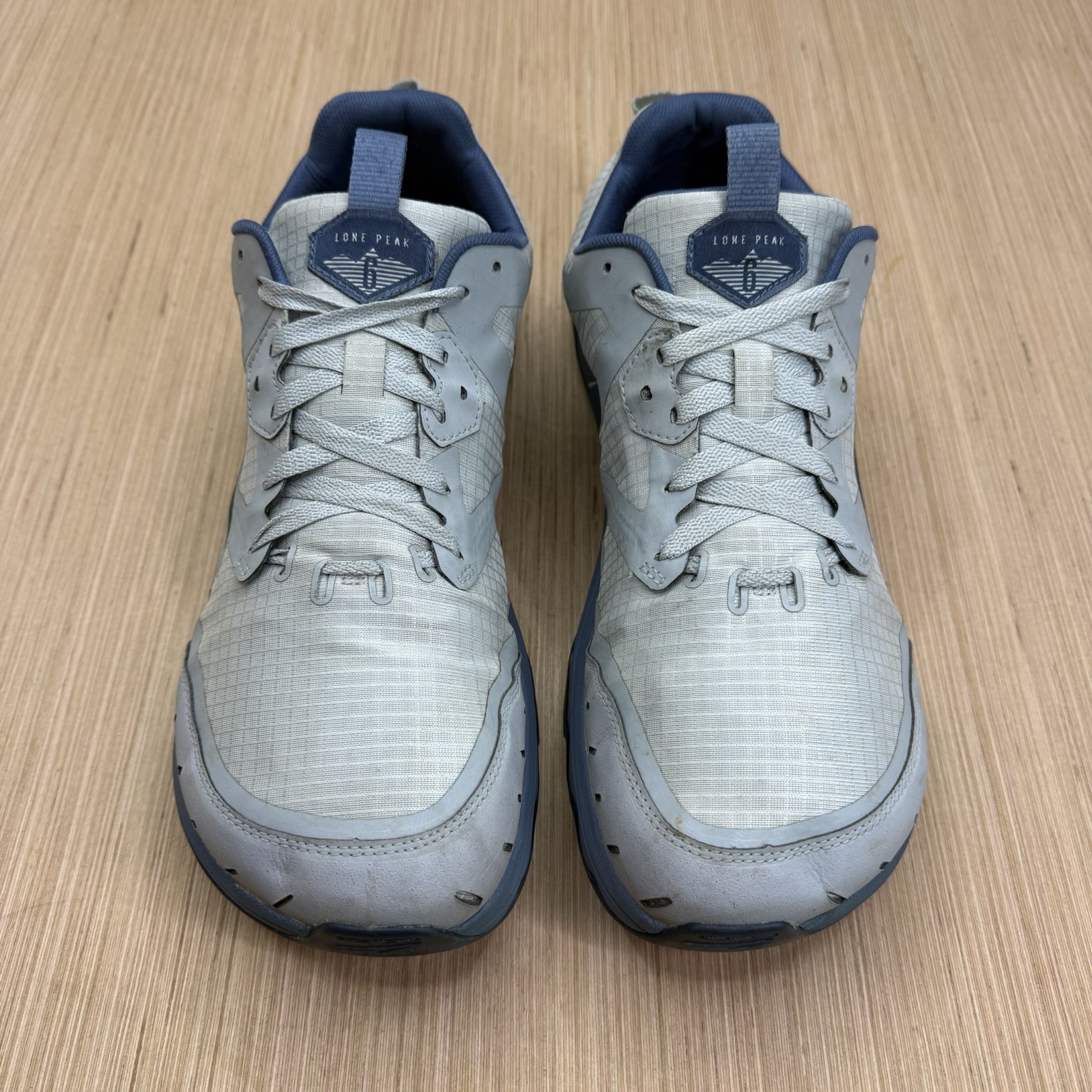 Altra Lone Peak 6 Hiking Trail Running Shoes Mens Size 14 Gray Blue Excellent