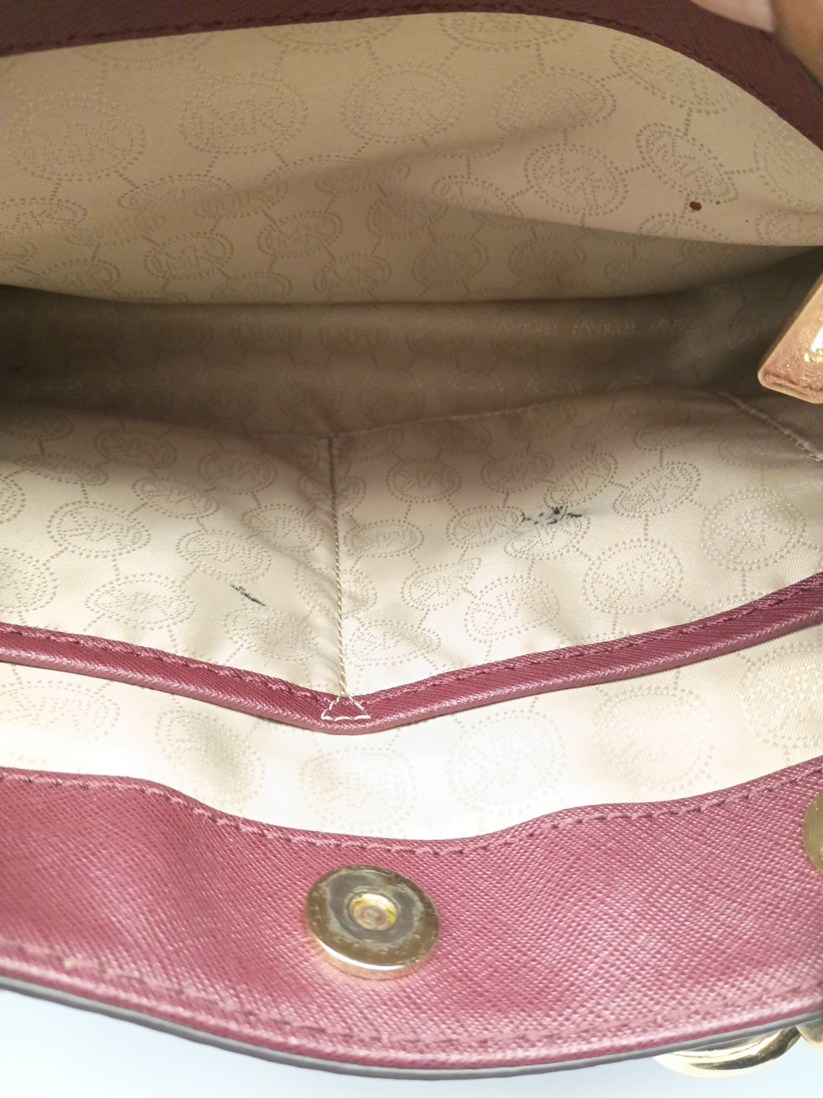 Authentic Michael Kors Cynthia Medium Burgundy Leather Tote
