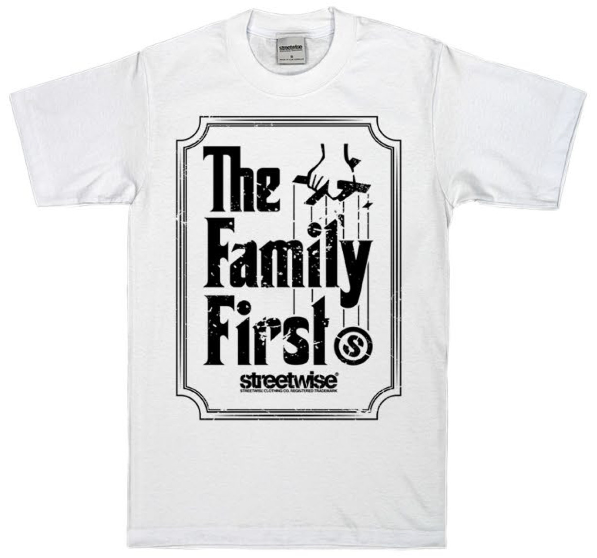 Streetwise Family First Graphic T-Shirt Black&Green&White M-L-XL-2XL-3XL-4XL-5XL