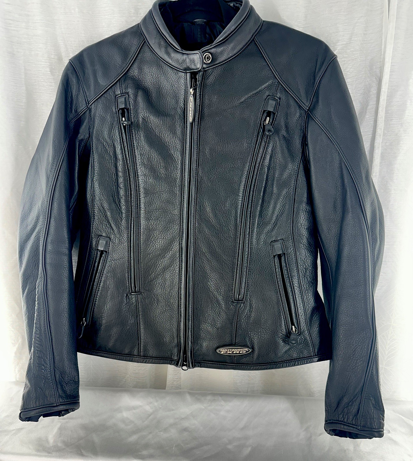 Harley-Davidson FXRG Leather Jacket Womens M Moto Biker 98520-05VW Armor