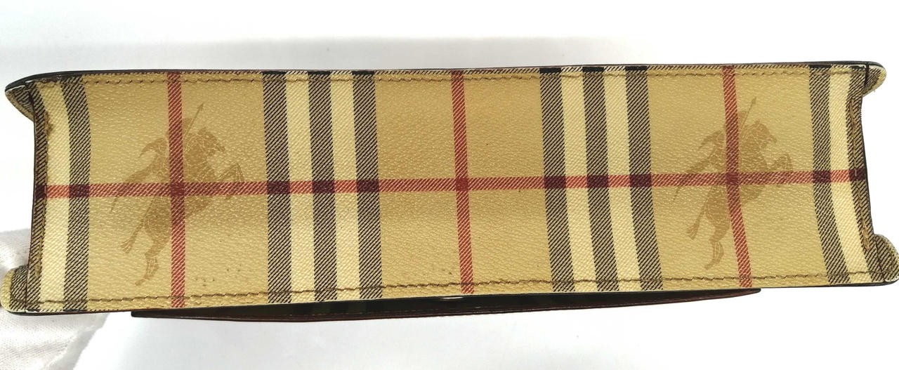BURBERRY Check Pattern Clutch Bag 10.6 inch