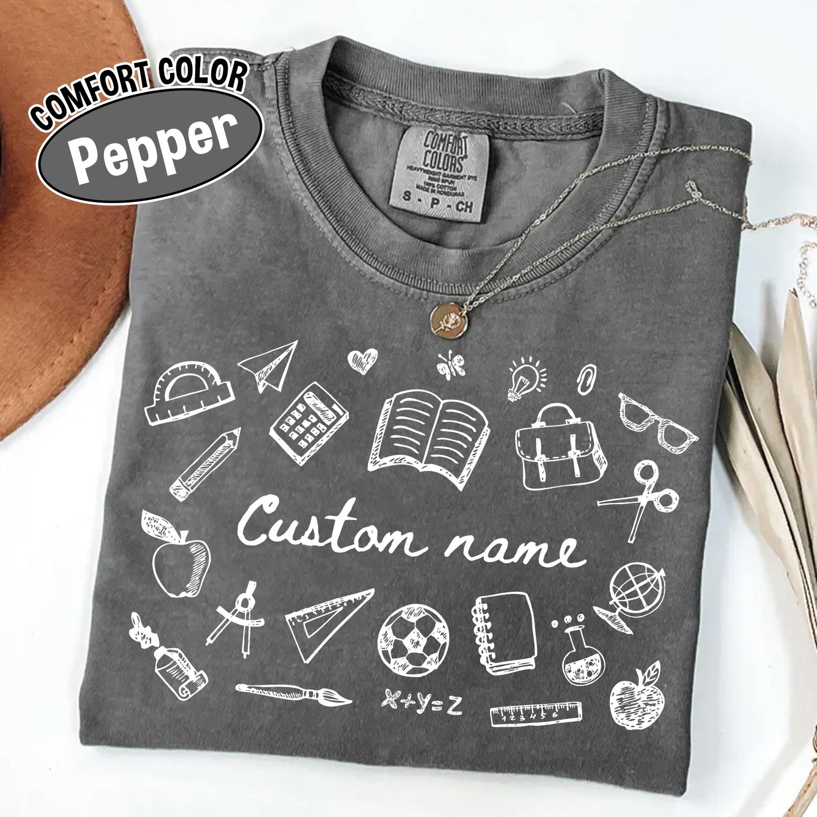 Comfort Colors® Custom Name Teacher Shirt, Coquette Personalized Teacher Gift Fo