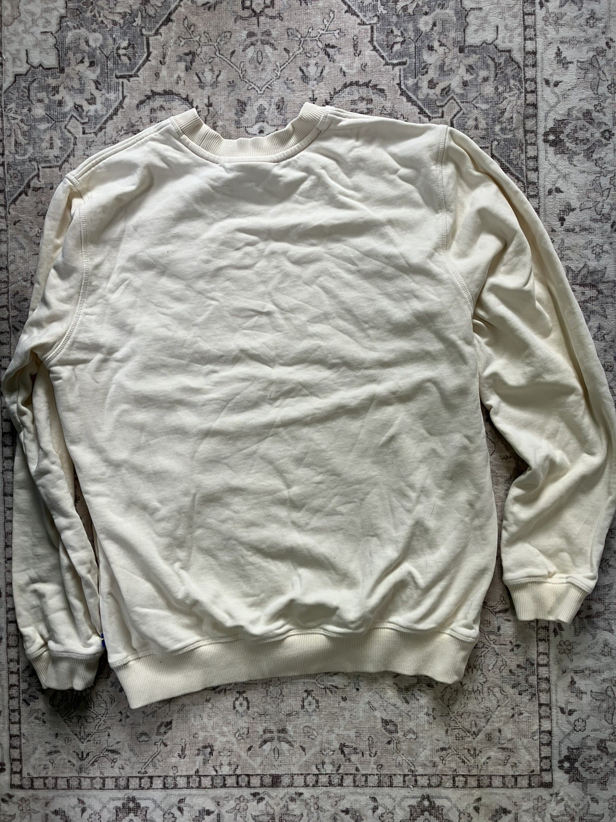 Fjallraven Sweatshirt Pullover Jumper, Mens Medium Beige, 1960 Logo Badge Sweden