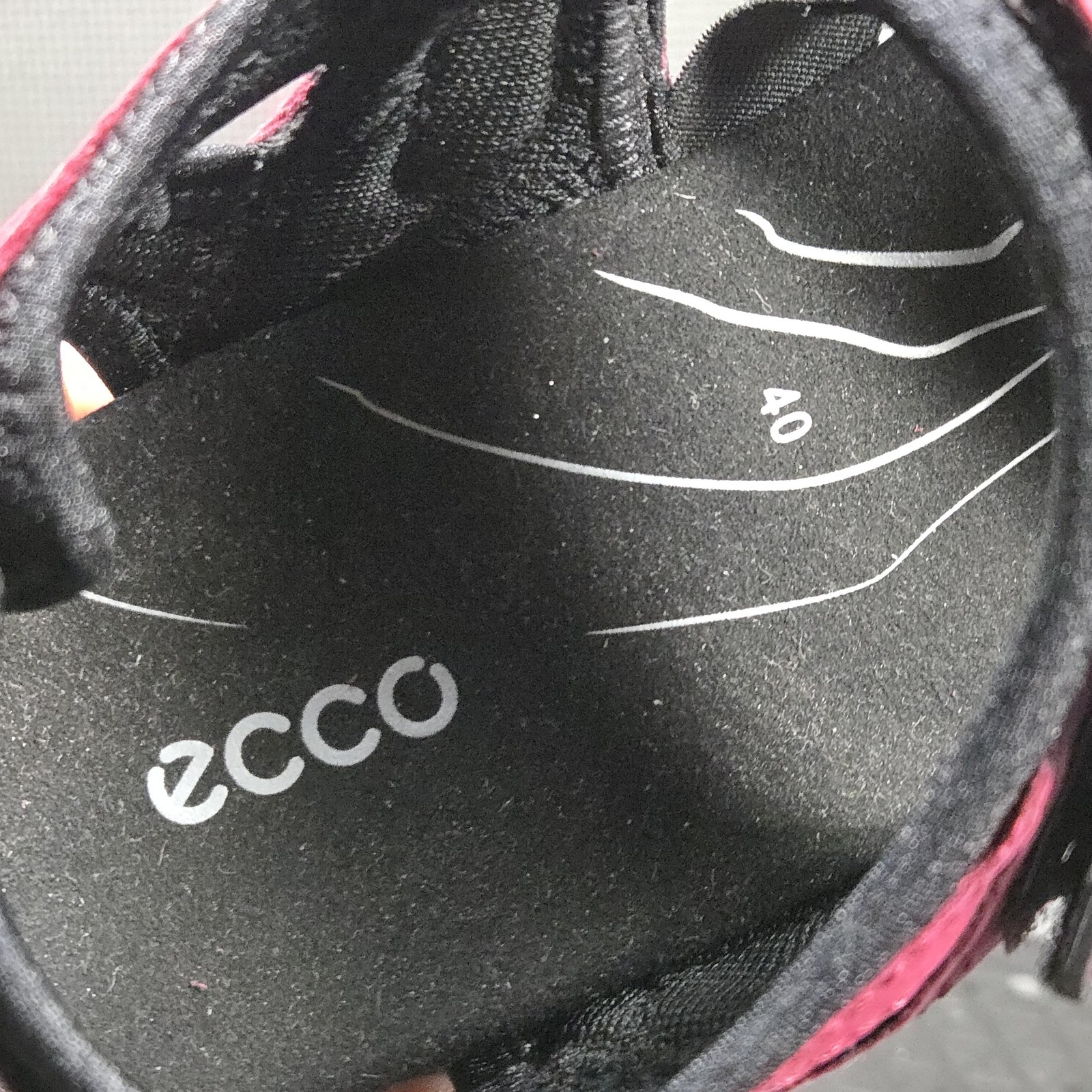 ECCO Sandals Shoes Womens Size 9 Red Strappy Hiking Sport Hook Loop Comfort