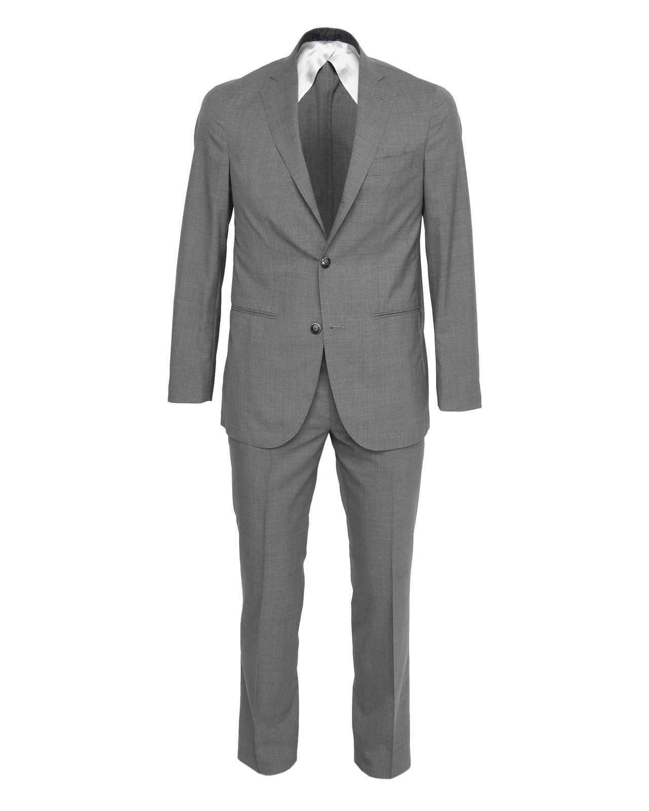 NWT EDUARDO DE SIMONE SUIT grey lightweight wool luxury handmade Italy 54