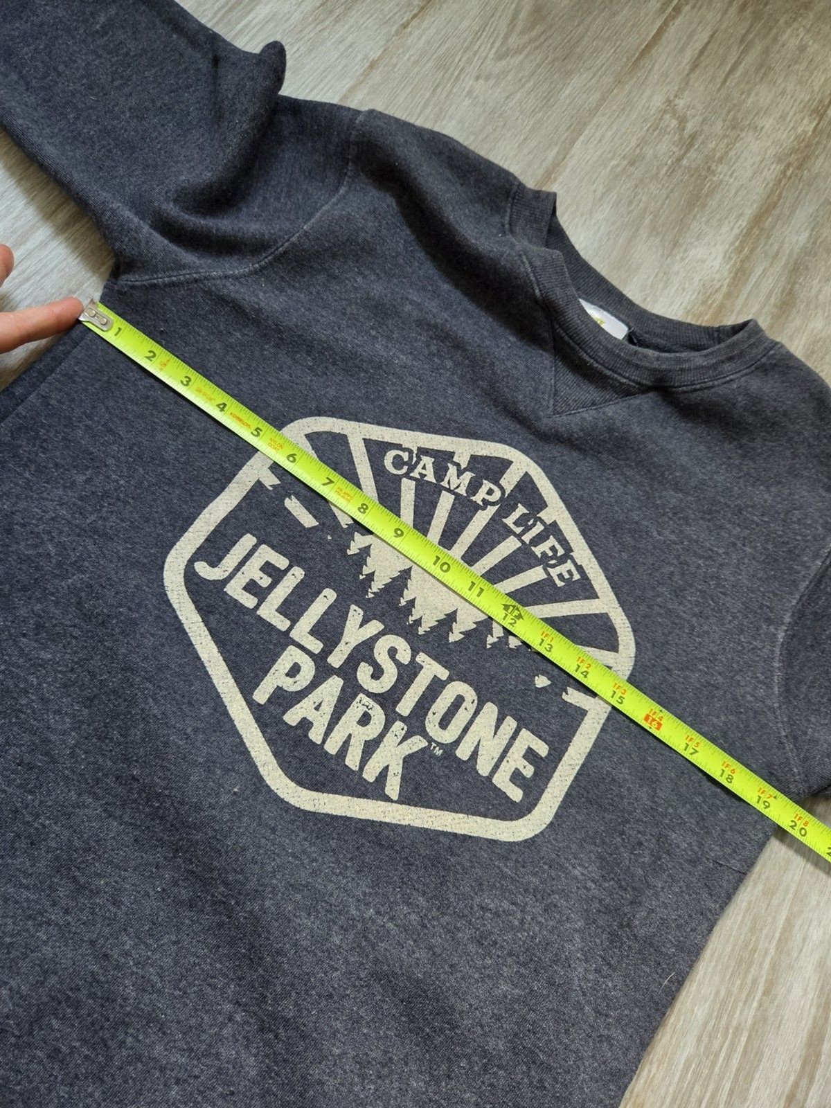 Yogi Bear Jellystone Park Camp Life Graphic Sweatshirt Gray Fleece Women’s M GUC
