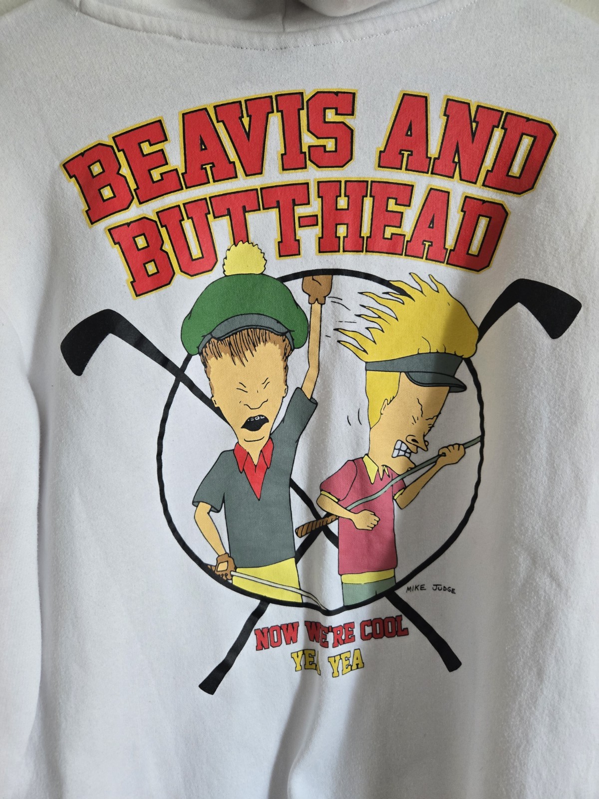 MTV Beavis and Butt-Head Pullovdr Hoodie Sweatshirt Adult Size S
