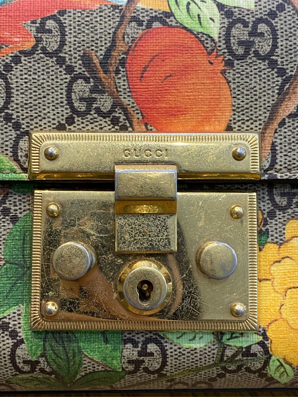 Authentic Gucci Padlock Floral Limited Edition Coated Canvas Crossbody Bag eBay