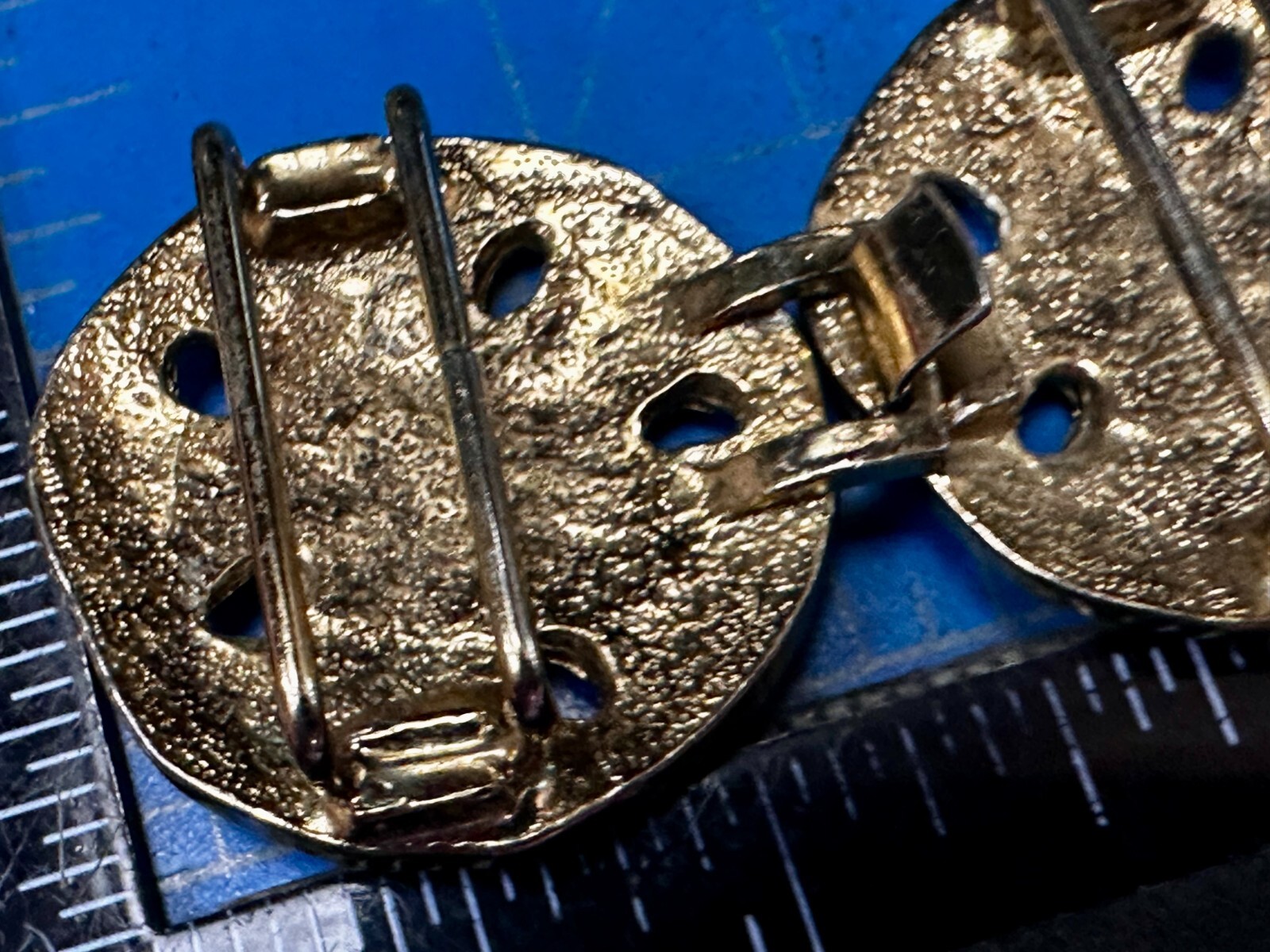 Nautical Starfish Retro Two Piece Interlocking Gold Tone Dotty Smith Belt Buckle