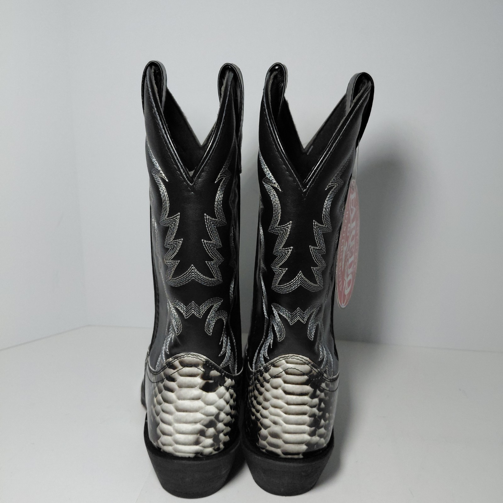 Laredo Snake Print Cowboy Boots-68067 Men’s Size 9 D- READ DESCRIPTION