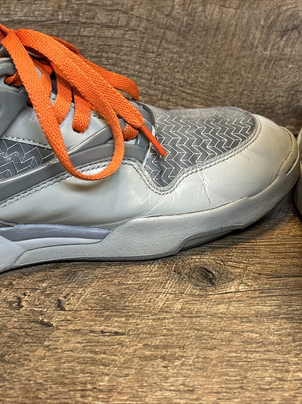 Reebok Pump Omni Lite Hexalite J12467-Gray/Orange-Size 10