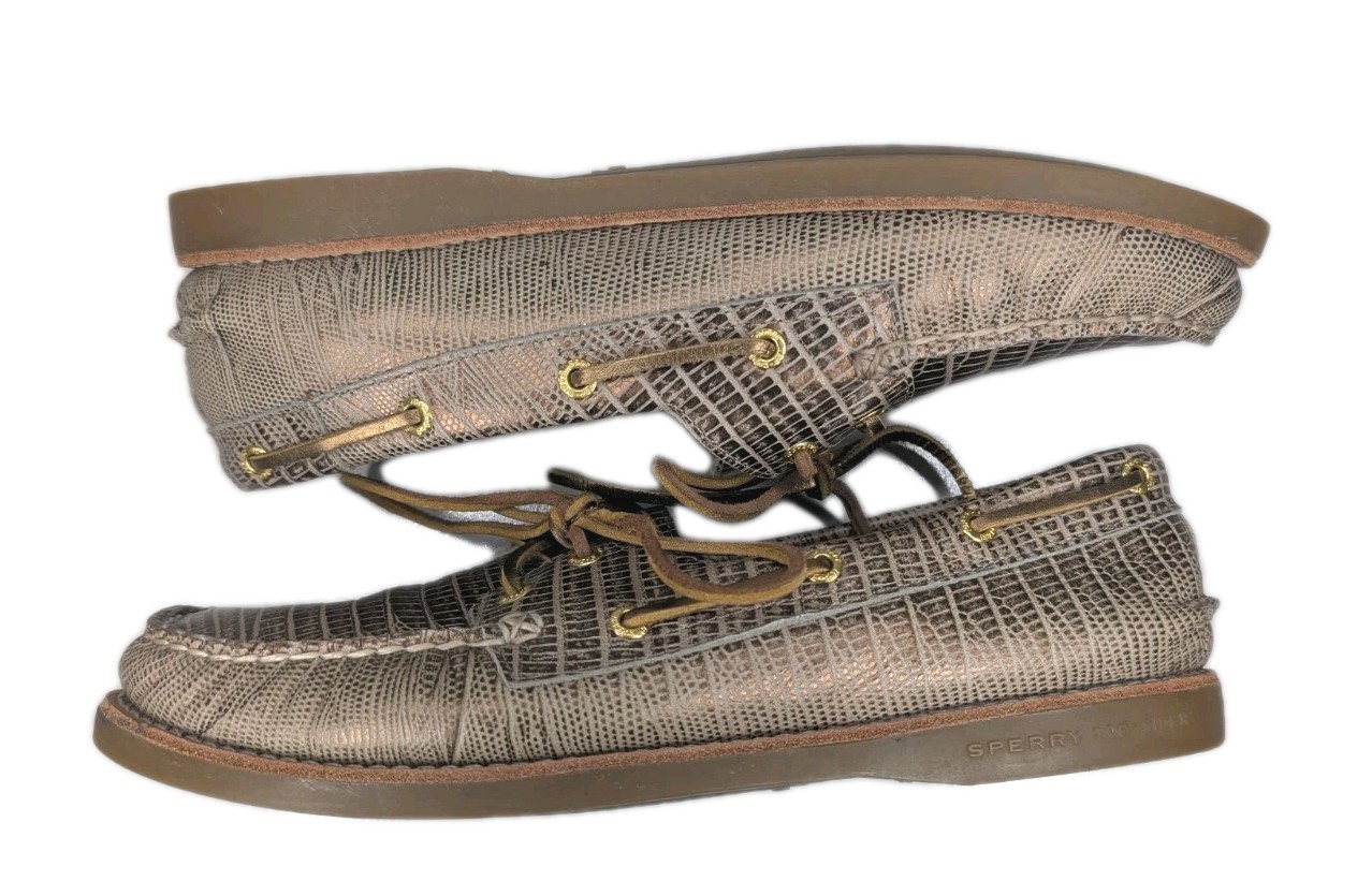 Sperry Top-Sider Gold Woman’s Size 9M Boat Shoe Leather STS91192 61312 Non Mark