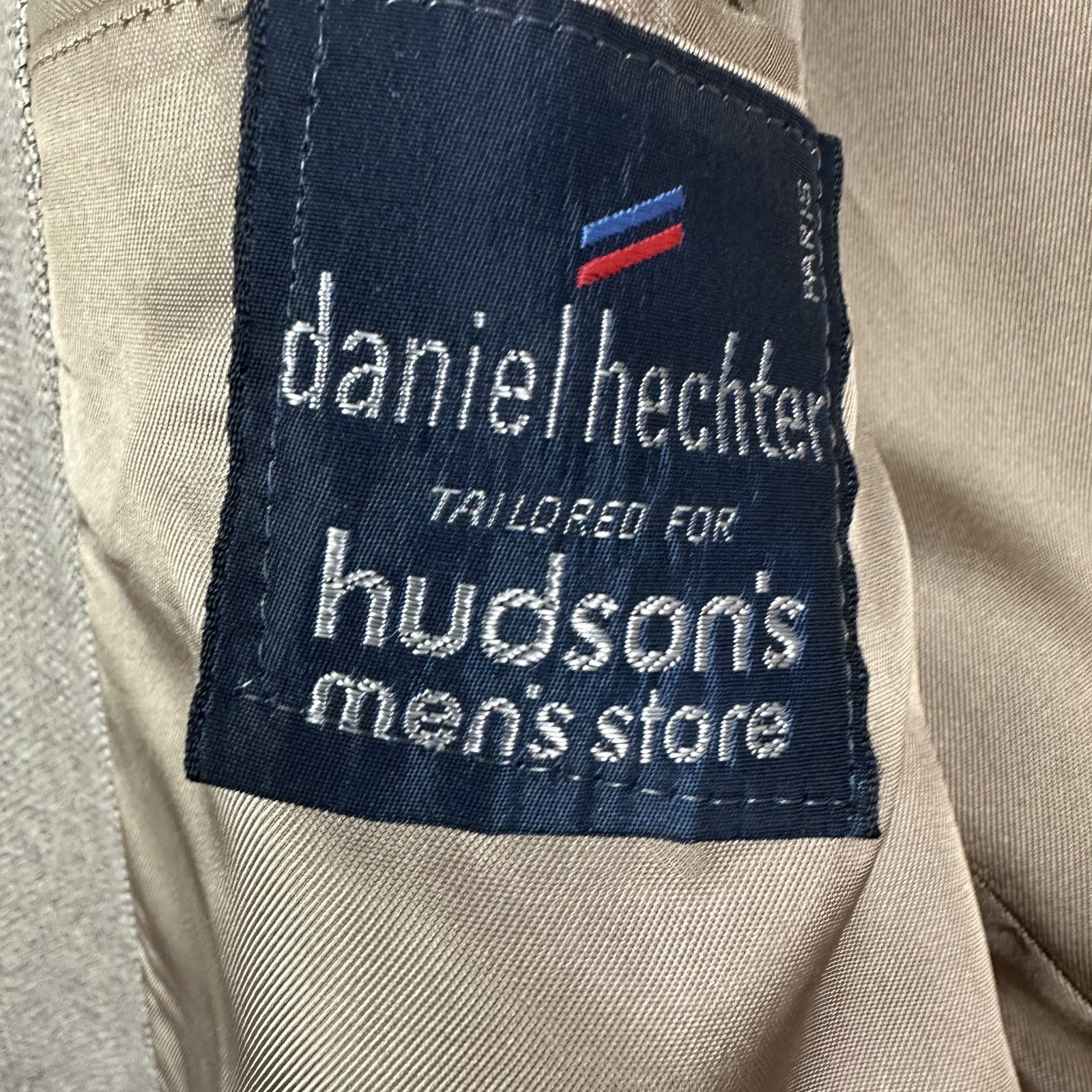 Daniel Hechter Suit Mens 38R Tan 2 Button 100% Wool Pants 34×30 Pleated Canvased