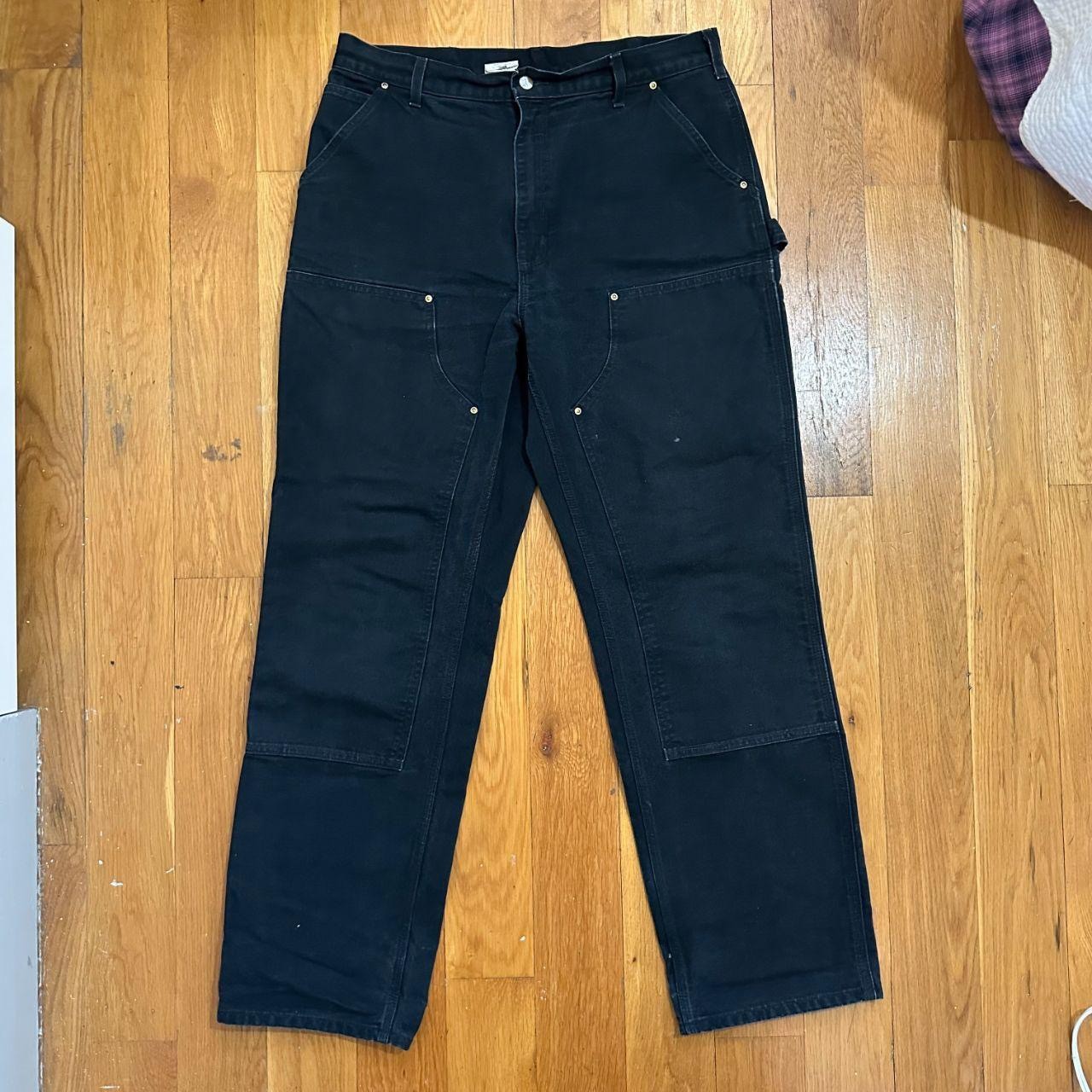 Carhartt B01-BLK Loose Original Fit Mens 36 x 34 Double Knee Pants Heavy Duty