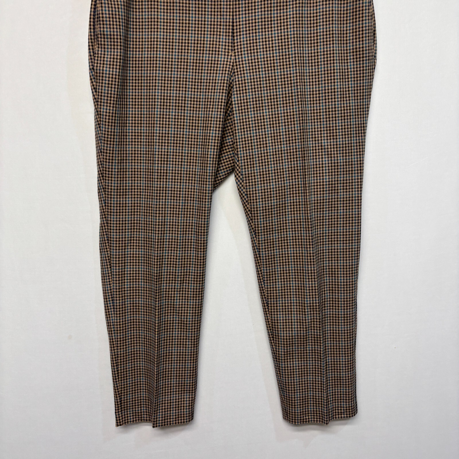 NWT J Jill Women Premium Bi-Stretch Dress Pants Size 18W Gingham Ankle C002 -2