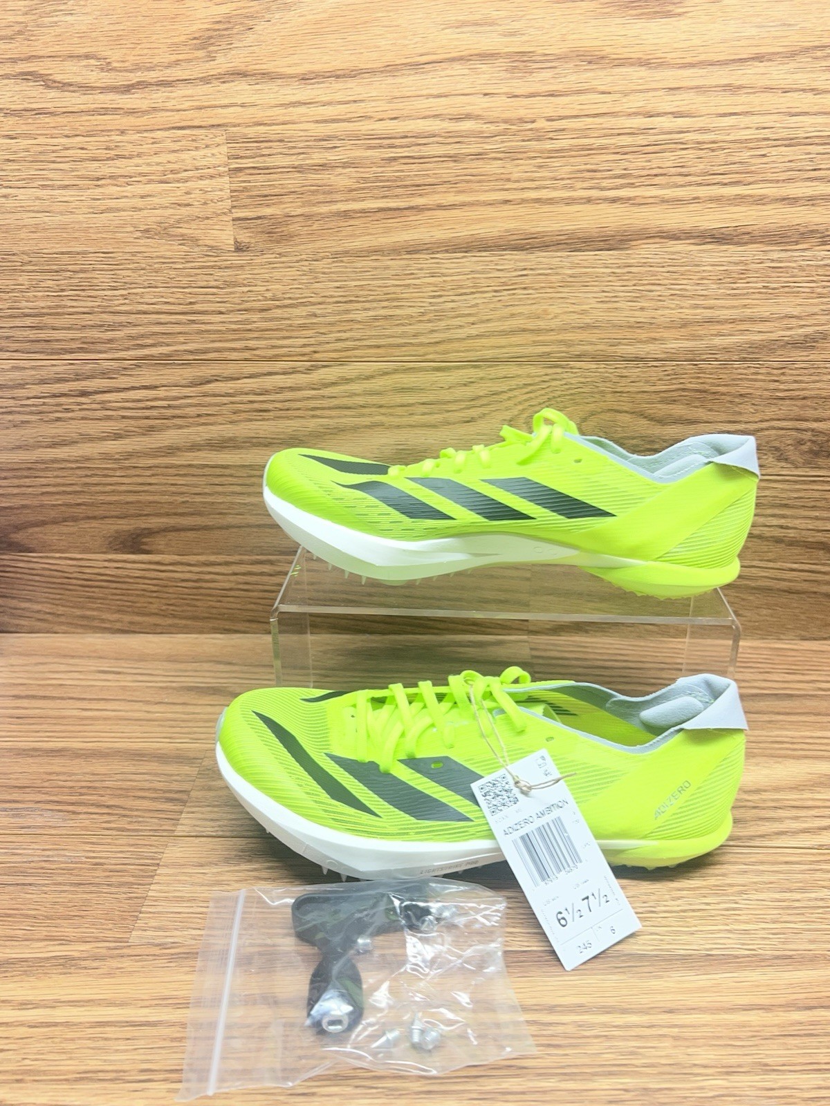 Adidas Adizero Ambition Lucid Lemon Black Track & Field IH5798 Mens Size 6.5 New