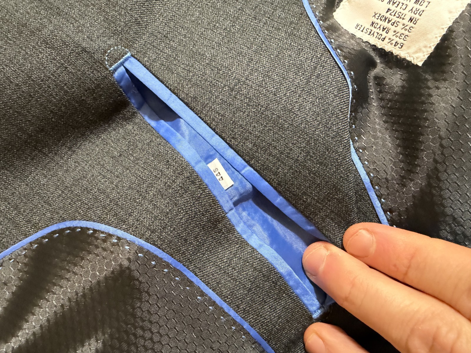 2025 LINEAGE Gray Double Breasted Sport Coat Suit Blazer 44S